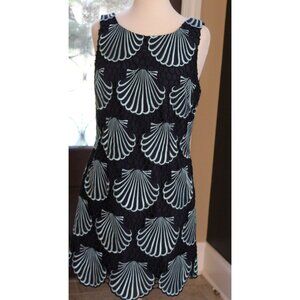 Lilly Pulitzer Delia Scalloped Hem Shells Shift Dress Size 10
